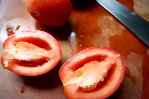 トマトブルスケッタ作り方１