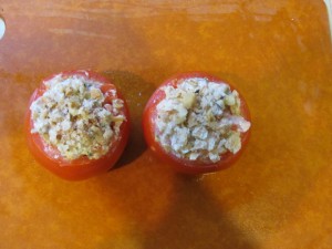 トマトのくるみチーズ焼き（スタッフトトマト）作り方3